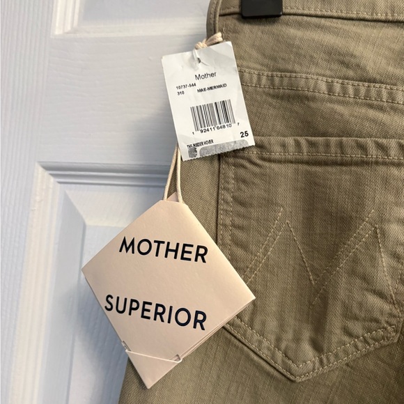MOTHER The Insider Hover Jeans Olive Green Mae-Mermaid Size 25 NWT - Picture 5 of 8